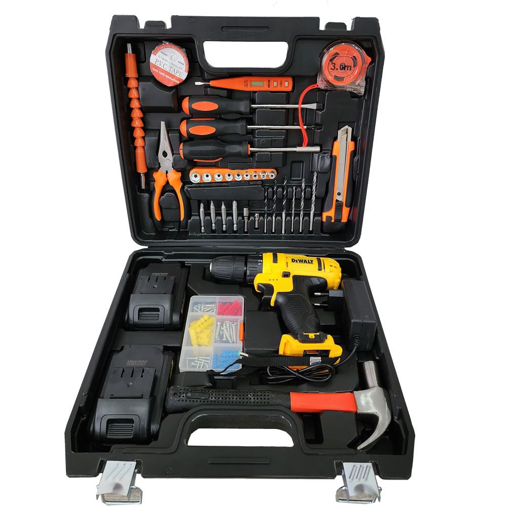 Dewalt DUZ-002 Çelik Gövde Full Set 36vf Çift Akülü Vidalama Matkap